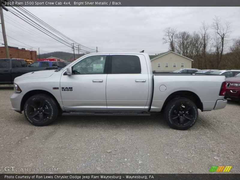 Bright Silver Metallic / Black 2018 Ram 1500 Sport Crew Cab 4x4