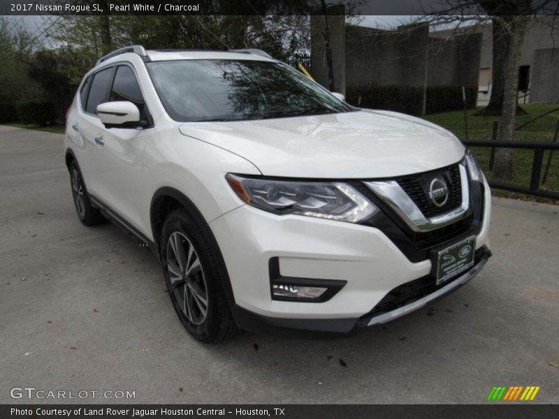 Pearl White / Charcoal 2017 Nissan Rogue SL