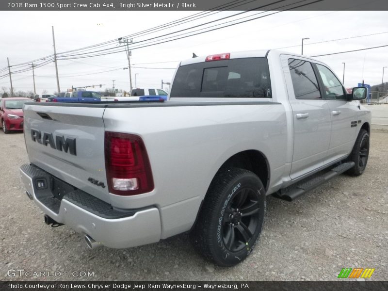 Bright Silver Metallic / Black 2018 Ram 1500 Sport Crew Cab 4x4