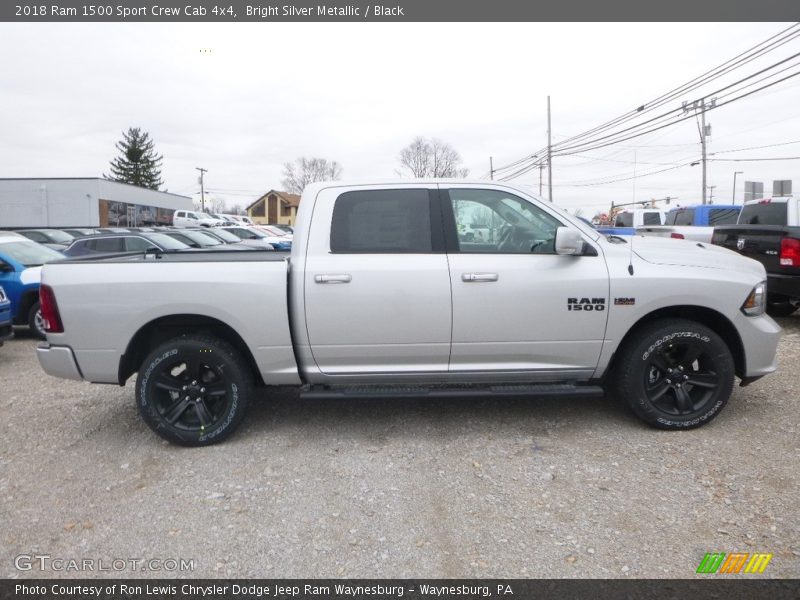 Bright Silver Metallic / Black 2018 Ram 1500 Sport Crew Cab 4x4