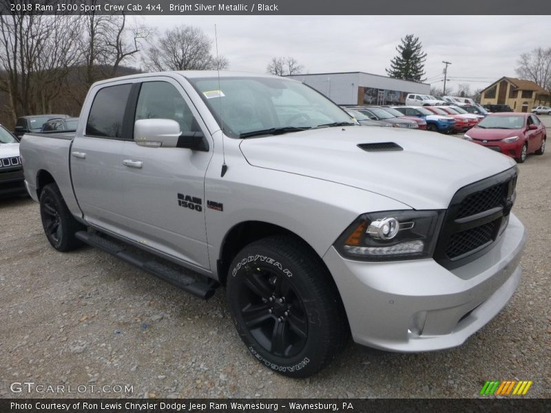 Bright Silver Metallic / Black 2018 Ram 1500 Sport Crew Cab 4x4