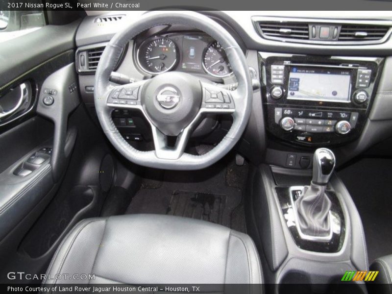 Pearl White / Charcoal 2017 Nissan Rogue SL