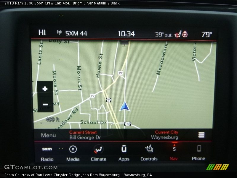 Bright Silver Metallic / Black 2018 Ram 1500 Sport Crew Cab 4x4