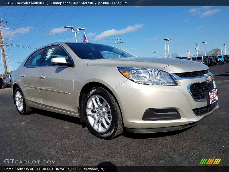 Champagne Silver Metallic / Jet Black/Titanium 2014 Chevrolet Malibu LT