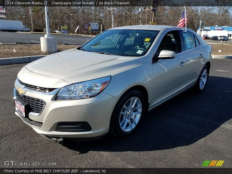 Champagne Silver Metallic / Jet Black/Titanium 2014 Chevrolet Malibu LT