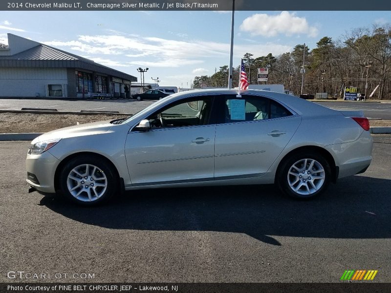Champagne Silver Metallic / Jet Black/Titanium 2014 Chevrolet Malibu LT