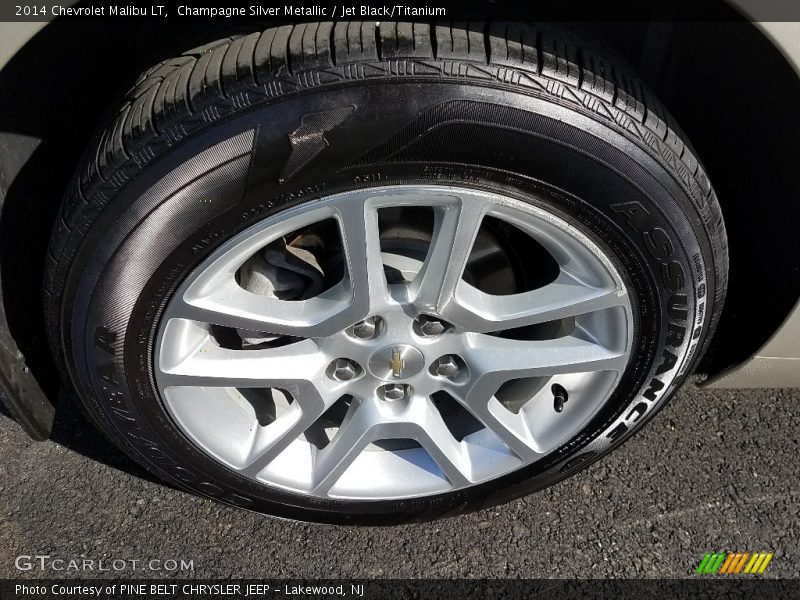 Champagne Silver Metallic / Jet Black/Titanium 2014 Chevrolet Malibu LT