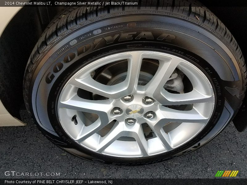 Champagne Silver Metallic / Jet Black/Titanium 2014 Chevrolet Malibu LT