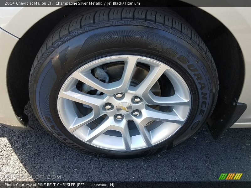 Champagne Silver Metallic / Jet Black/Titanium 2014 Chevrolet Malibu LT