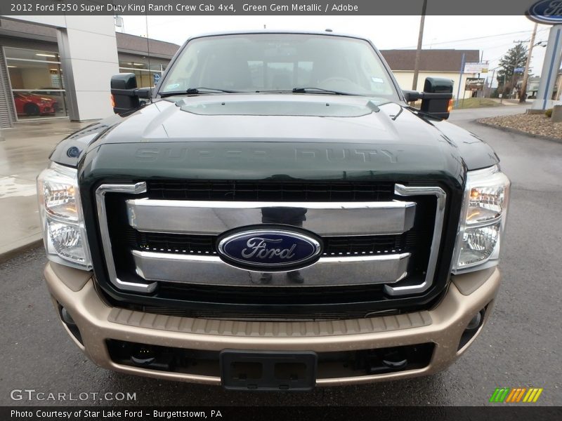 Green Gem Metallic / Adobe 2012 Ford F250 Super Duty King Ranch Crew Cab 4x4
