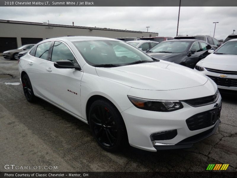 Summit White / Jet Black 2018 Chevrolet Malibu LT