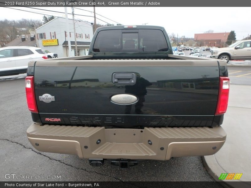 Green Gem Metallic / Adobe 2012 Ford F250 Super Duty King Ranch Crew Cab 4x4