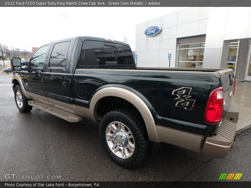 Green Gem Metallic / Adobe 2012 Ford F250 Super Duty King Ranch Crew Cab 4x4