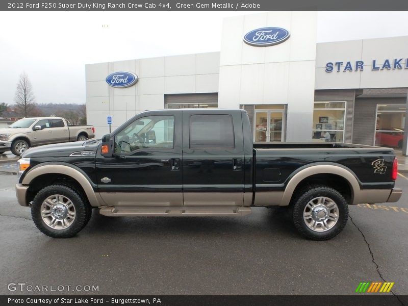 Green Gem Metallic / Adobe 2012 Ford F250 Super Duty King Ranch Crew Cab 4x4