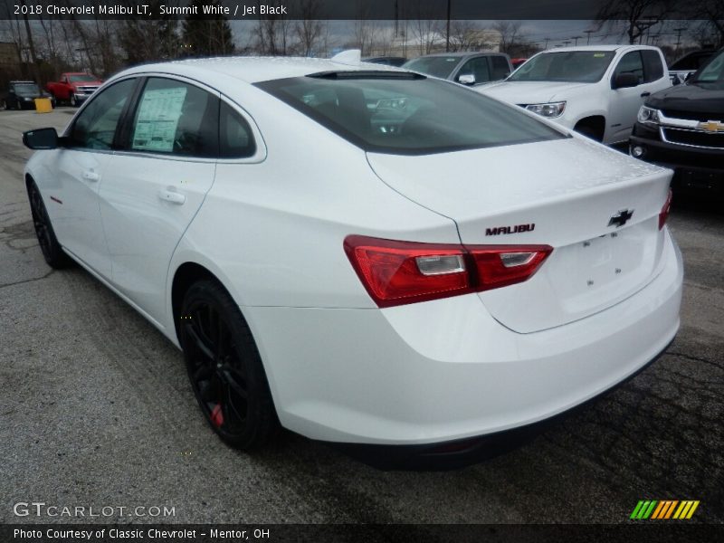 Summit White / Jet Black 2018 Chevrolet Malibu LT
