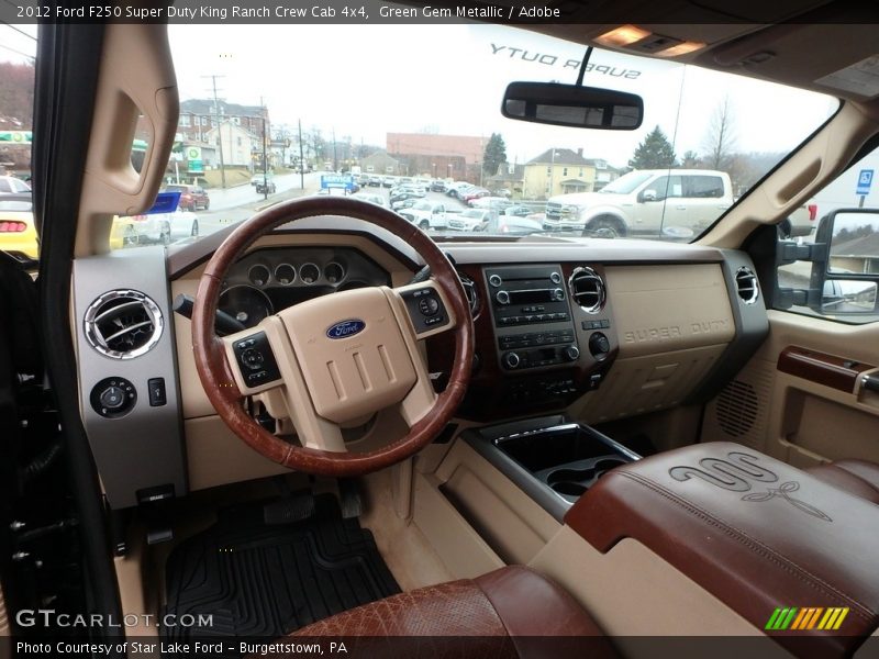 Green Gem Metallic / Adobe 2012 Ford F250 Super Duty King Ranch Crew Cab 4x4