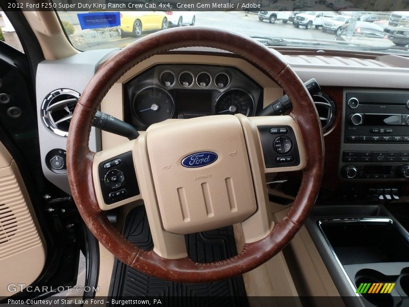 Green Gem Metallic / Adobe 2012 Ford F250 Super Duty King Ranch Crew Cab 4x4