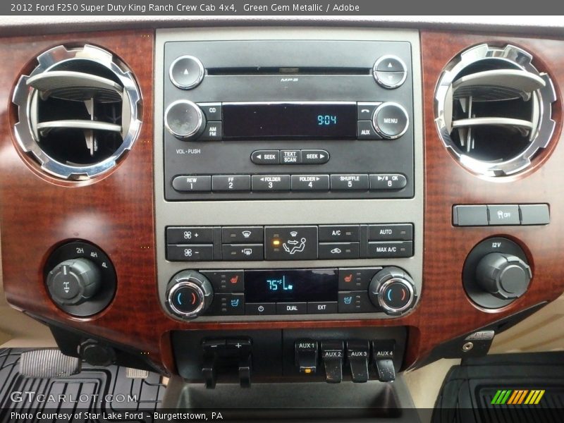 Green Gem Metallic / Adobe 2012 Ford F250 Super Duty King Ranch Crew Cab 4x4