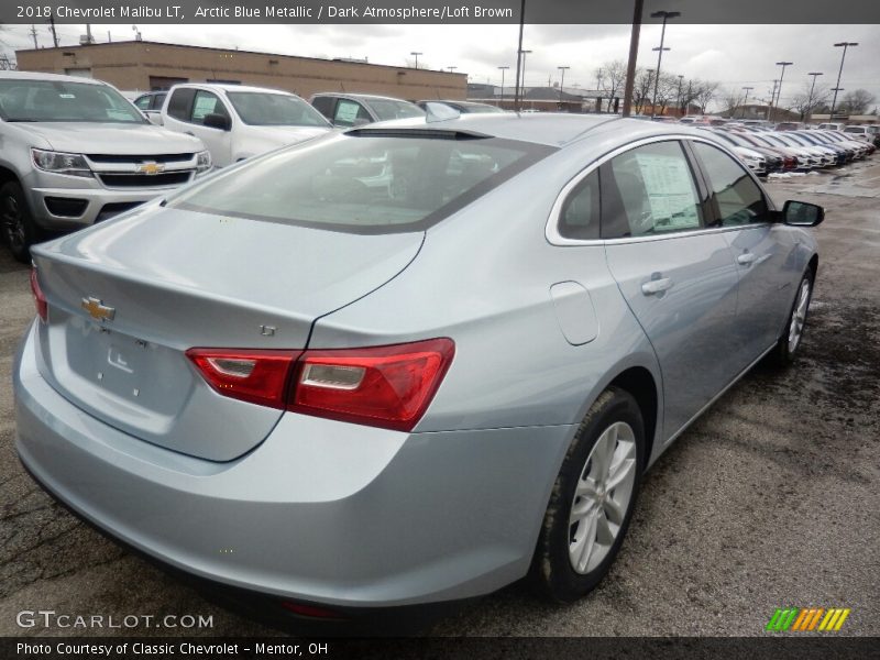 Arctic Blue Metallic / Dark Atmosphere/Loft Brown 2018 Chevrolet Malibu LT