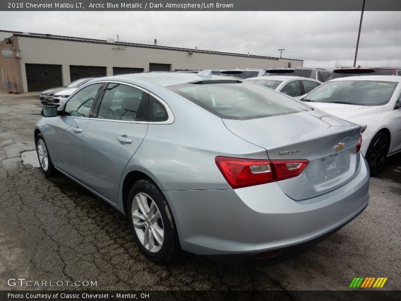 Arctic Blue Metallic / Dark Atmosphere/Loft Brown 2018 Chevrolet Malibu LT
