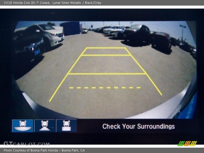Lunar Silver Metallic / Black/Gray 2018 Honda Civic EX-T Coupe