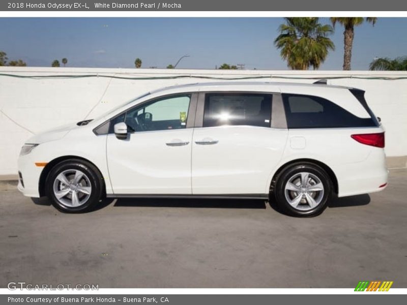 White Diamond Pearl / Mocha 2018 Honda Odyssey EX-L