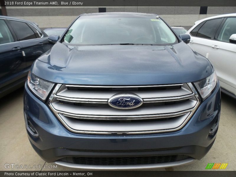 Blue / Ebony 2018 Ford Edge Titanium AWD