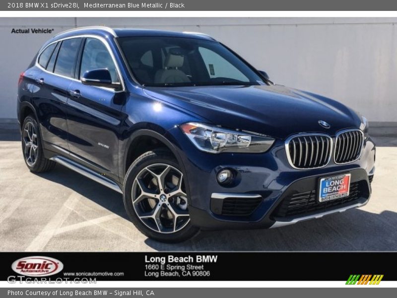 Mediterranean Blue Metallic / Black 2018 BMW X1 sDrive28i