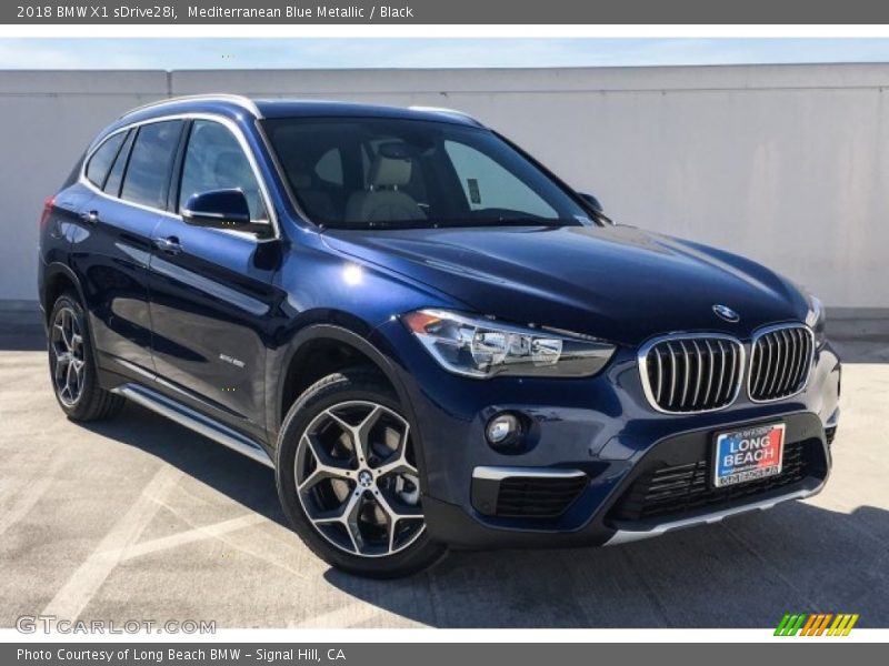 Mediterranean Blue Metallic / Black 2018 BMW X1 sDrive28i