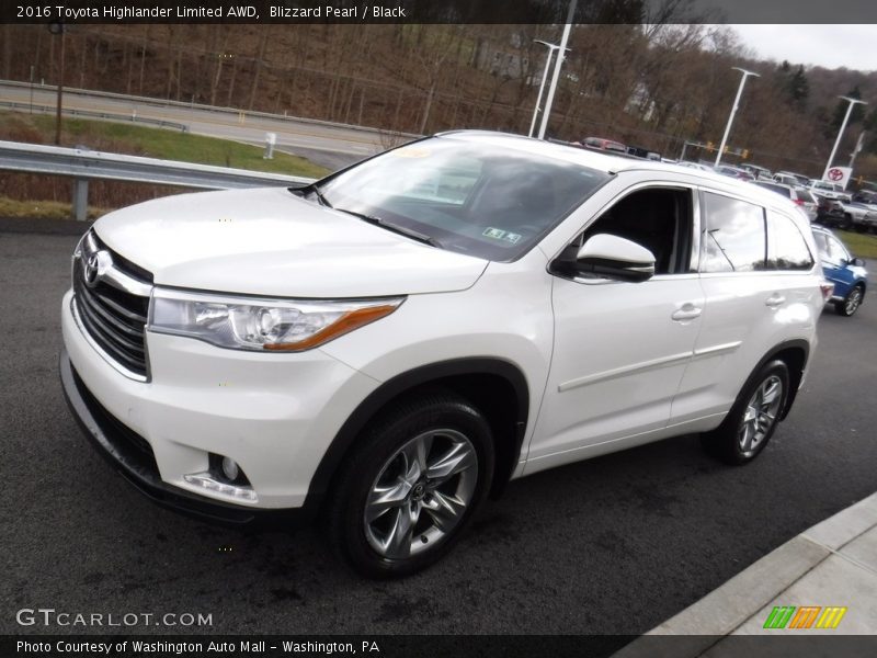 Blizzard Pearl / Black 2016 Toyota Highlander Limited AWD