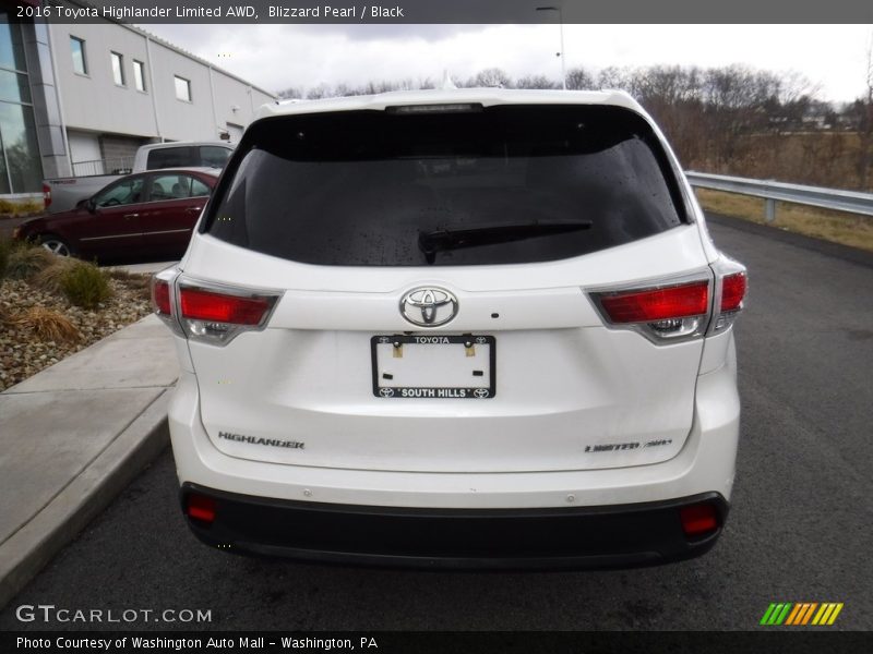 Blizzard Pearl / Black 2016 Toyota Highlander Limited AWD