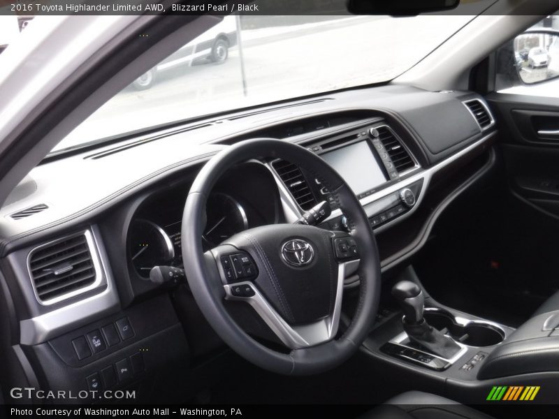 Blizzard Pearl / Black 2016 Toyota Highlander Limited AWD