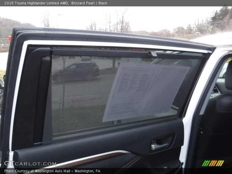 Blizzard Pearl / Black 2016 Toyota Highlander Limited AWD