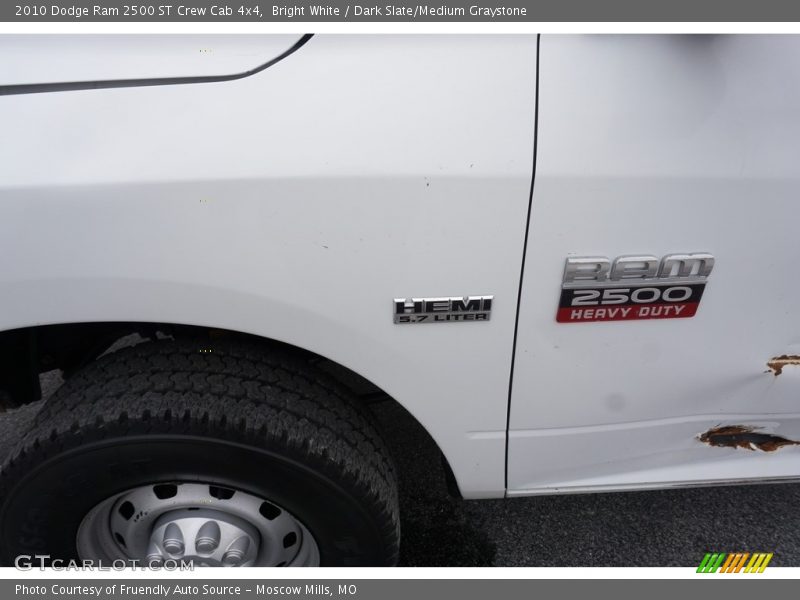 Bright White / Dark Slate/Medium Graystone 2010 Dodge Ram 2500 ST Crew Cab 4x4