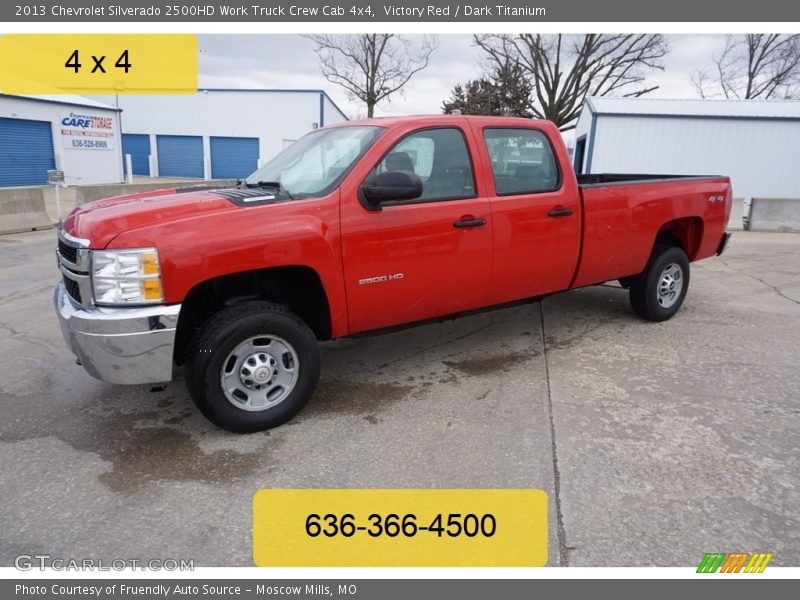 Victory Red / Dark Titanium 2013 Chevrolet Silverado 2500HD Work Truck Crew Cab 4x4