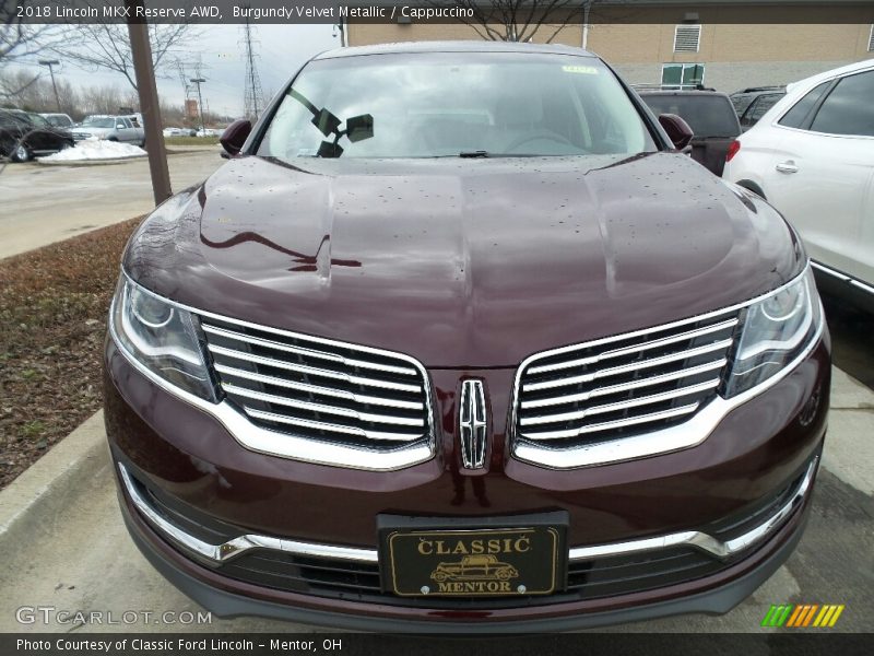 Burgundy Velvet Metallic / Cappuccino 2018 Lincoln MKX Reserve AWD