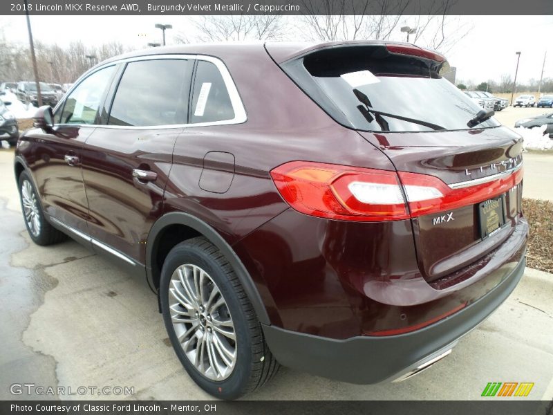 Burgundy Velvet Metallic / Cappuccino 2018 Lincoln MKX Reserve AWD