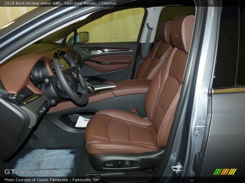 Satin Steel Metallic / Chestnut 2018 Buick Enclave Avenir AWD