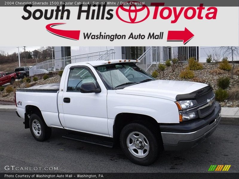 Summit White / Dark Charcoal 2004 Chevrolet Silverado 1500 Regular Cab 4x4