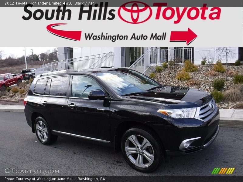 Black / Ash 2012 Toyota Highlander Limited 4WD