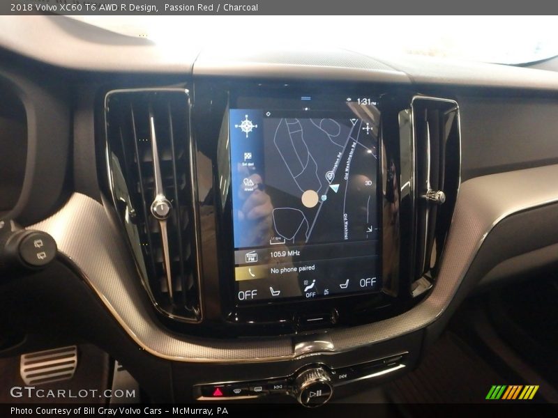 Passion Red / Charcoal 2018 Volvo XC60 T6 AWD R Design