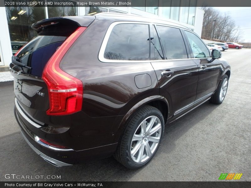 Maple Brown Metallic / Blonde 2018 Volvo XC90 T6 AWD Inscription