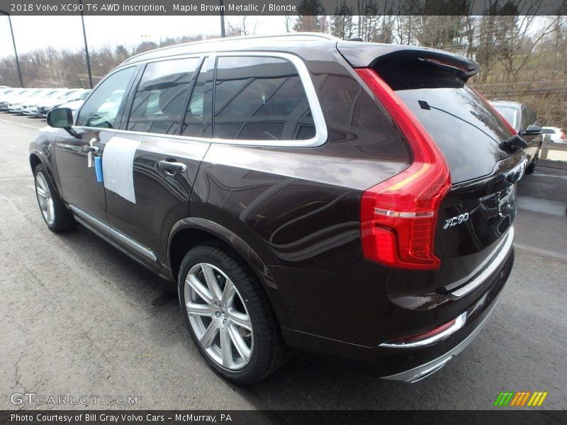 Maple Brown Metallic / Blonde 2018 Volvo XC90 T6 AWD Inscription