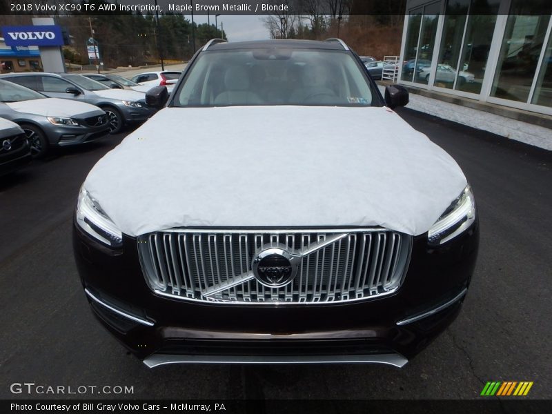 Maple Brown Metallic / Blonde 2018 Volvo XC90 T6 AWD Inscription