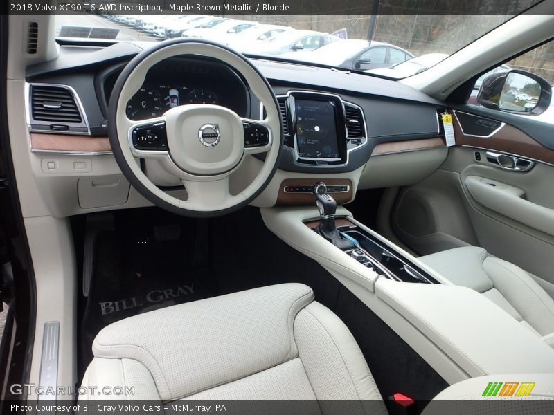 Maple Brown Metallic / Blonde 2018 Volvo XC90 T6 AWD Inscription