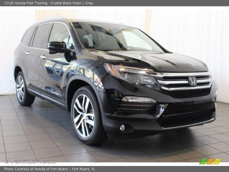 Crystal Black Pearl / Gray 2018 Honda Pilot Touring