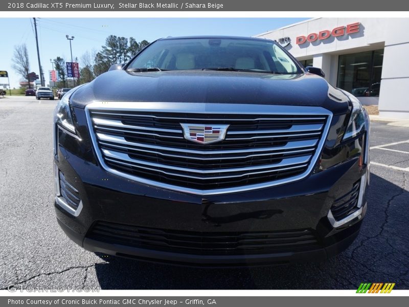 Stellar Black Metallic / Sahara Beige 2018 Cadillac XT5 Premium Luxury