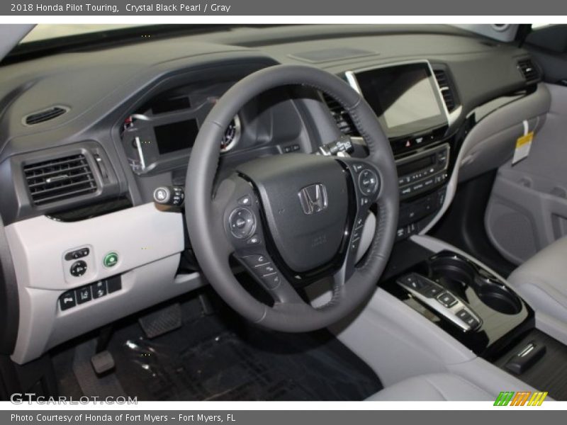 Crystal Black Pearl / Gray 2018 Honda Pilot Touring