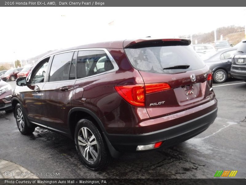 Dark Cherry Pearl / Beige 2016 Honda Pilot EX-L AWD