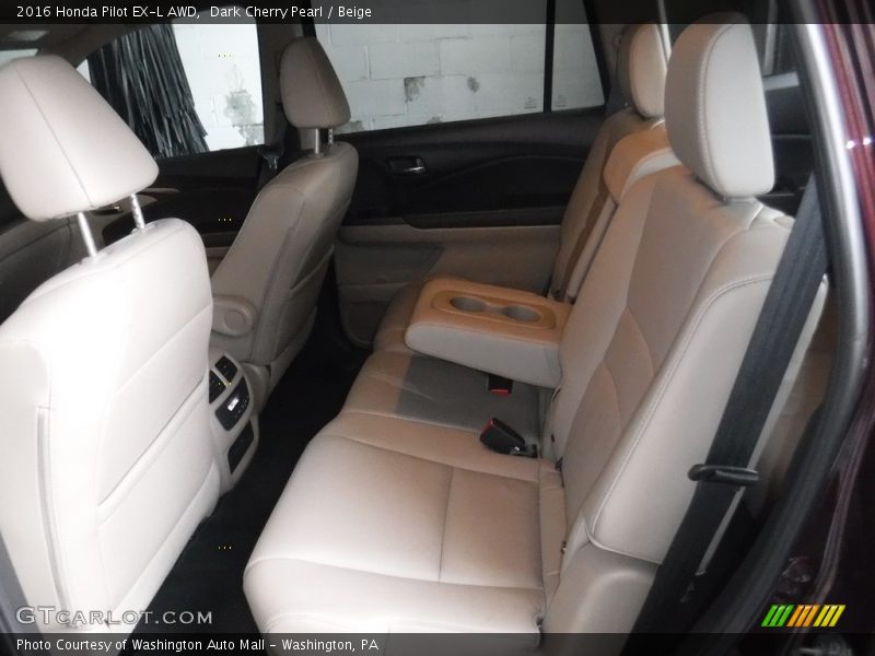 Dark Cherry Pearl / Beige 2016 Honda Pilot EX-L AWD